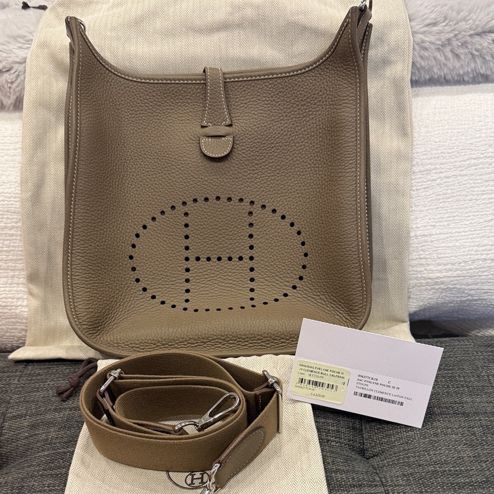 Hermes Taupe Evelyn PM